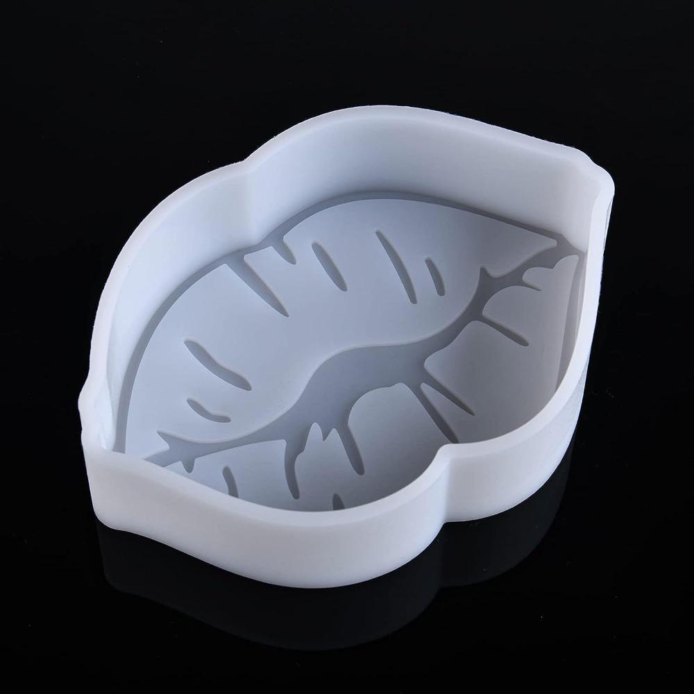 Silicone Lip Shape Silicone Mould White Car Freshie Silicone Mould   Making Soap