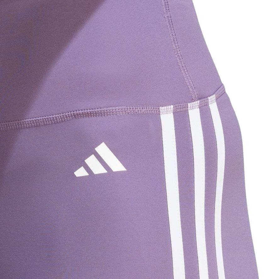 Adidas Striped High-Waisted Sports Leggings Women leggings Dark-Purple HY4164