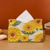 Sunflower Landscape Tissue Box Holder for Home, Dining Table, and Car