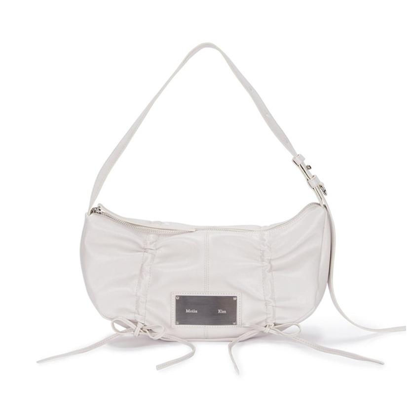 Matin Kim HALF SHIRRING RIBBON ROUND BAG - 6 Colors