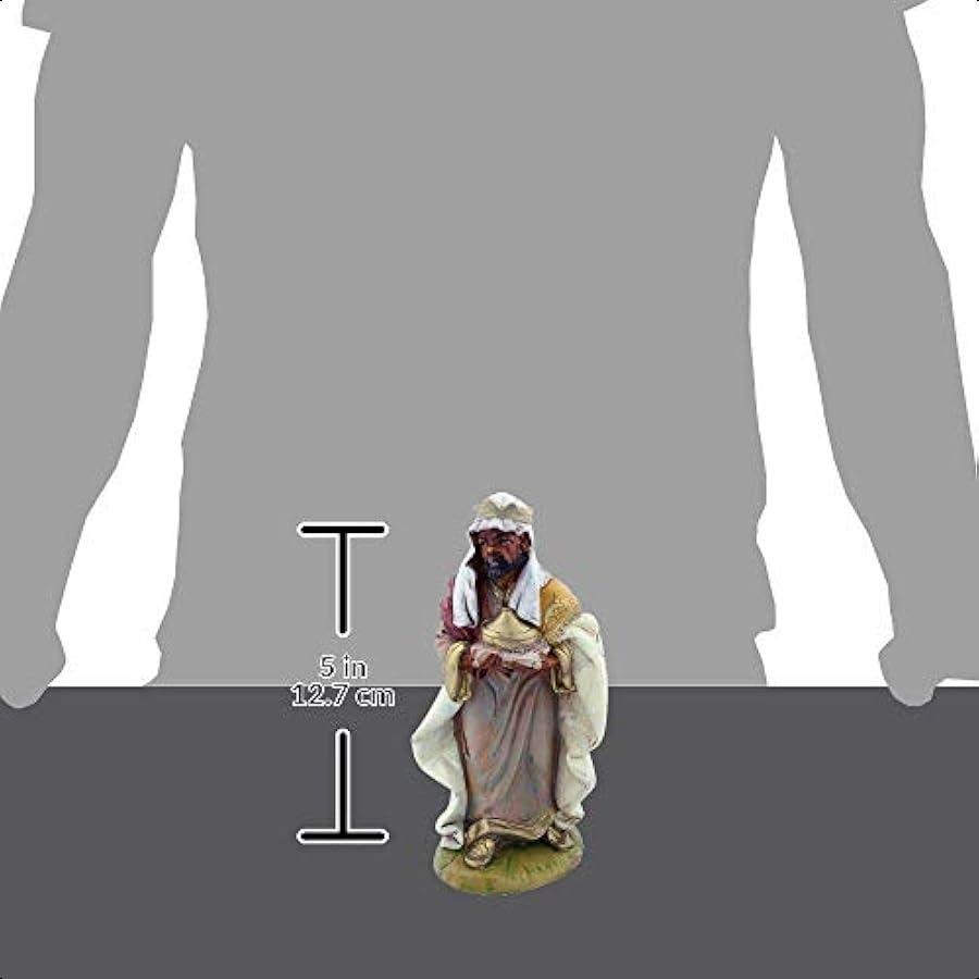 

VILLAGE GIFT IMPORTERS Царь Валтасар для 5-дюймовой Рождественской коллекции Рождества Мудрец Валтасар Превосходная ручная роспись и Сделано в Ита United States