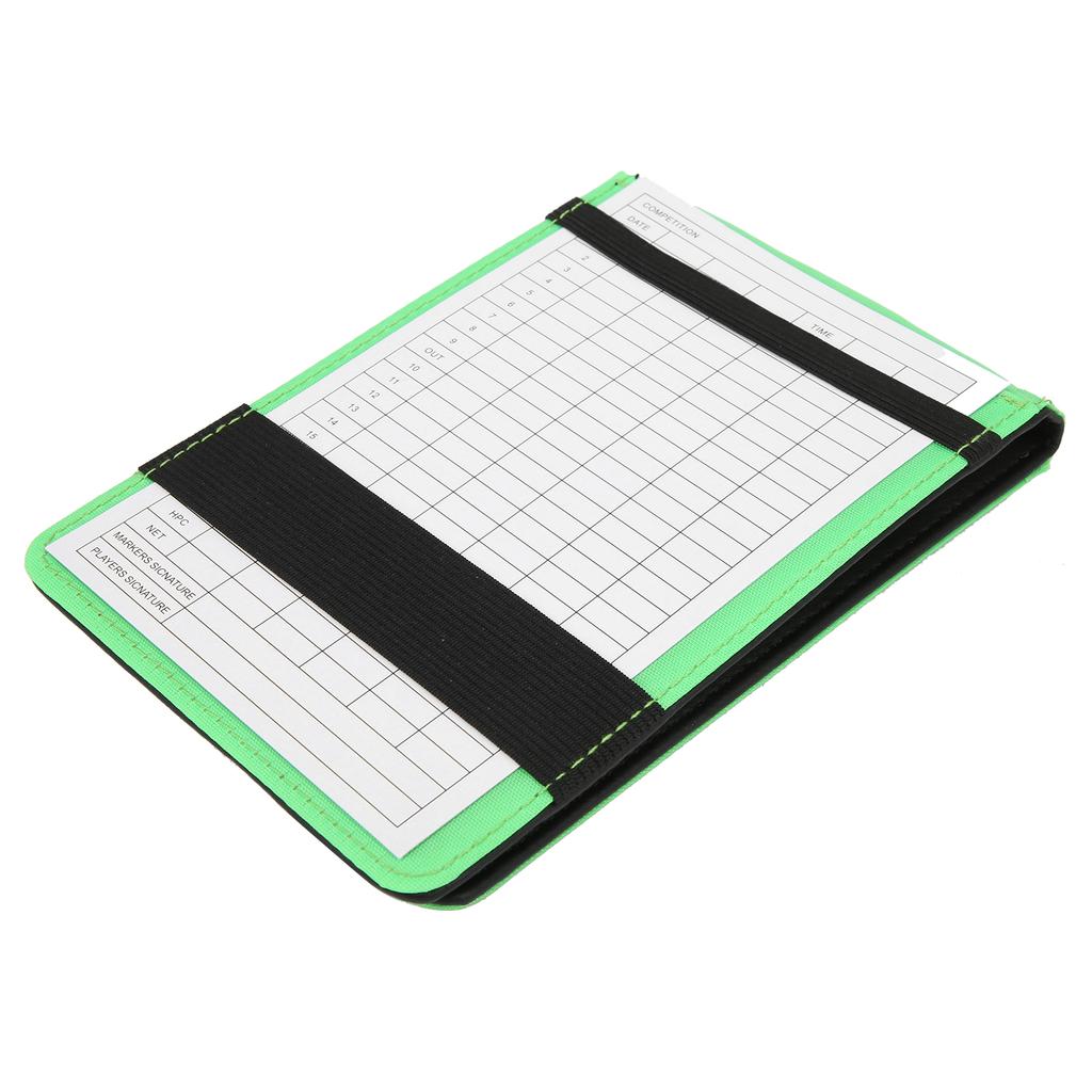 Porta Cartão de Pontuação de Golfe Capa de PU Protetor de Livro de Pontuação Clipe com Acessórios para Caneta