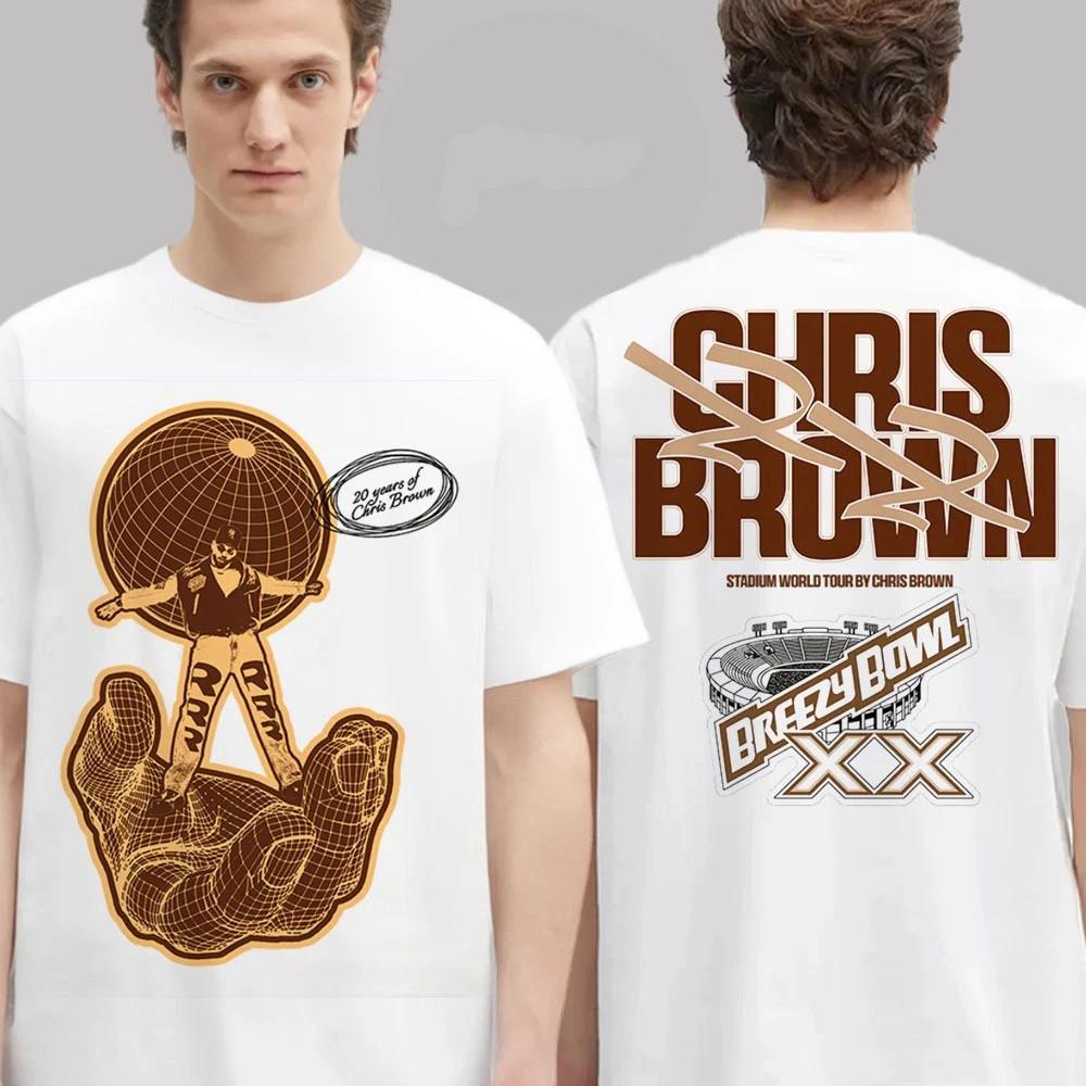 Chris Brown Breezy Bowl XX Hand Globe T-shirt S