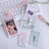 3inch Kpop Idol Card Clip PVC Card Holder Pink Sakura Photo Frame Green Clover Photocard Sleeves Creative Gift