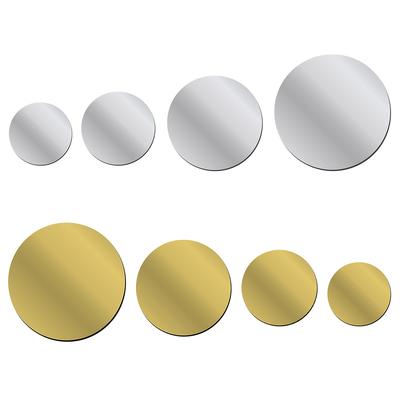 Mirror Plate Decal Self Adhesive Wall Decor Stickers Decorative Small Circle Mirror Decals DIY for Hallway Wall Decor