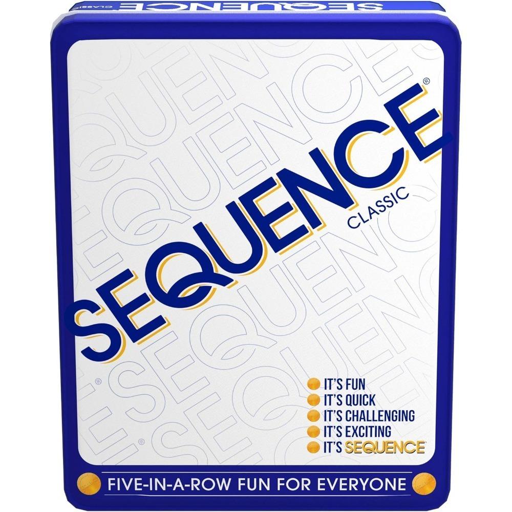 Sequence Premium Edition,Stunning Set with Giant Board, Strategy Game for Family, Exclusive Chips and Deluxe Cards by Goliath, Blue, for Ages 7+ New version