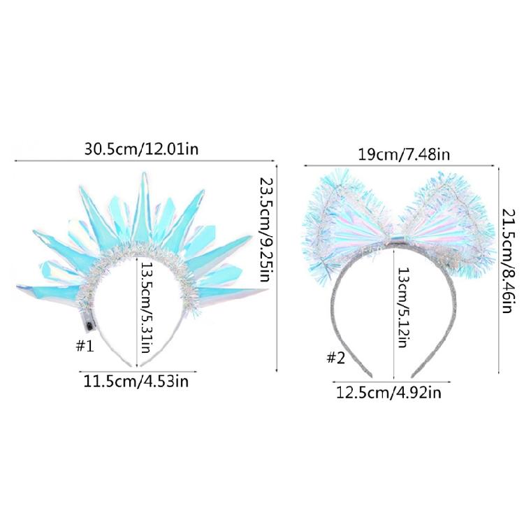 Glowing Headband for Women PVC LaserColor Hairhoop Halloween Party Headwear