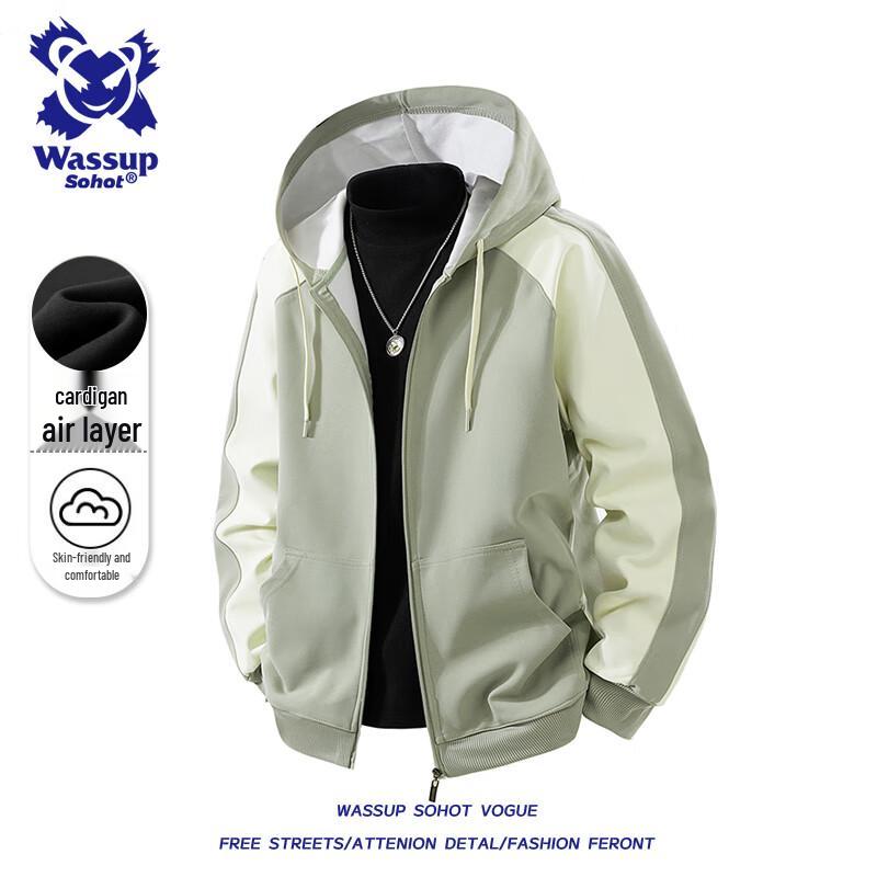 

Wassup Sohot Unisex Hooded Zip-Up Cardigan Jacket 5XL