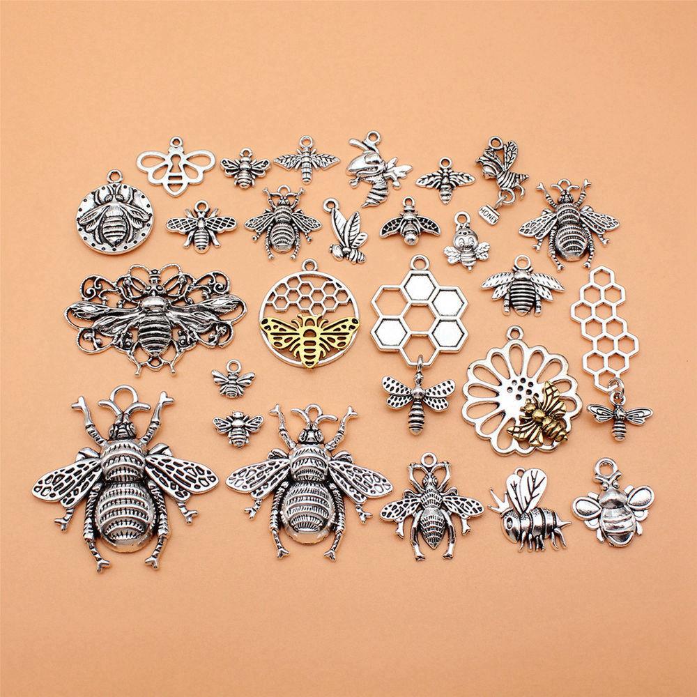 1 Set Mix Libel Bedels Vogel Hangers Voor Sieraden Maken Met Insectenthema