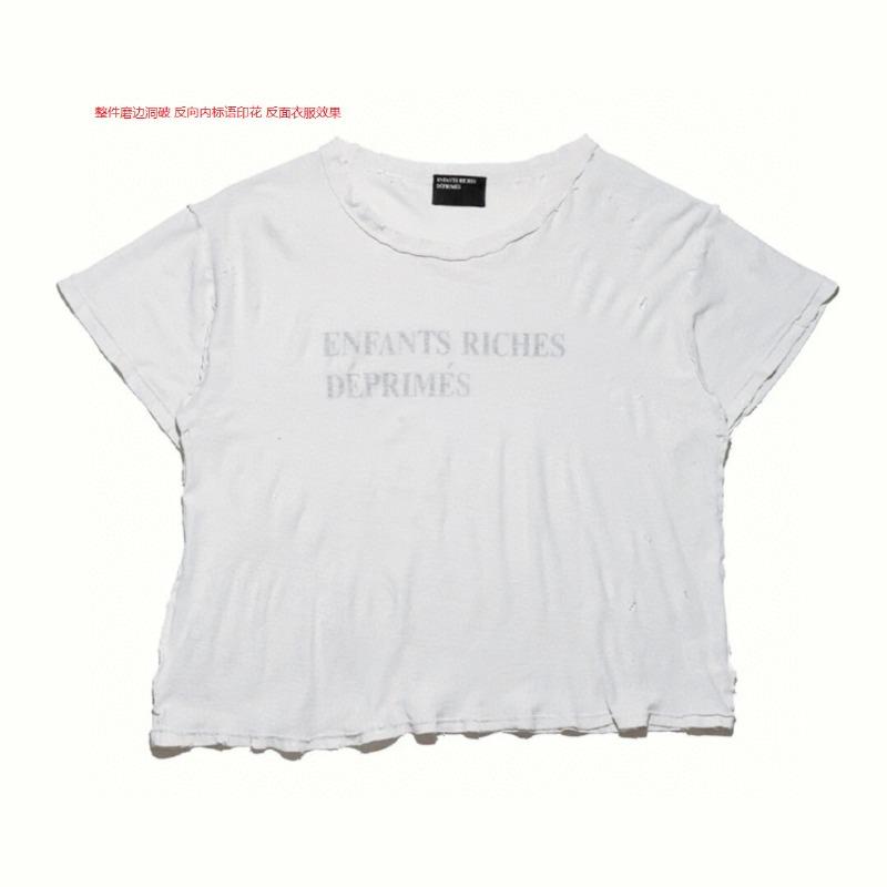 Letter printing retro portrait American tide brand loose men's and women's casual short-sleeved T-shirt tide