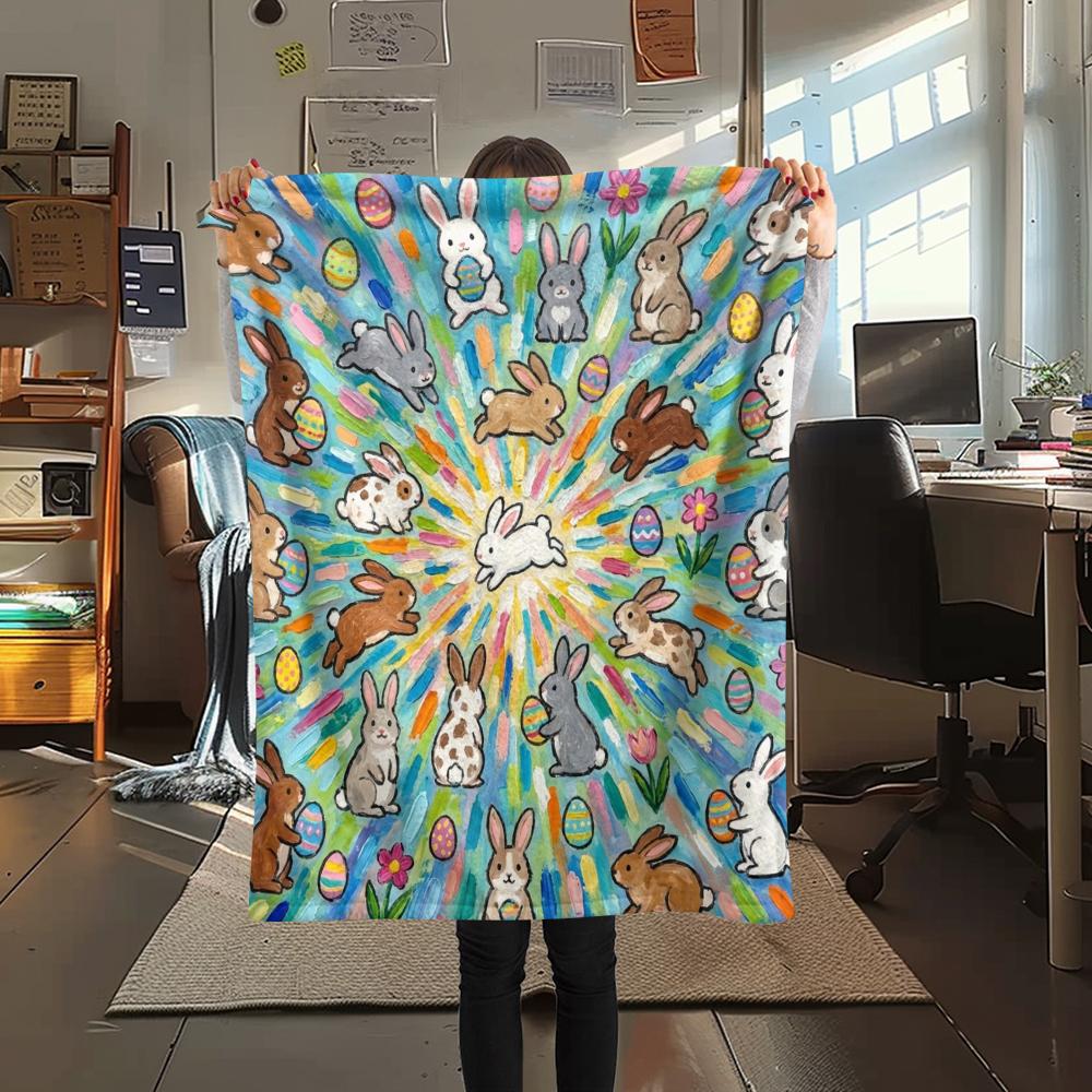 1 Stück Süße Cartoon-Print Flanelldecke, Hohe Qualität, Bequem für Alle Jahreszeiten, Heimdekoration, Wärme und Komfort, Perfekt für Weihnachtsgeschenke W47