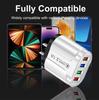 Multi-Port 5V/2.4A Butterfly Travel Charger with 4 USB Ports for EU, US, and UK