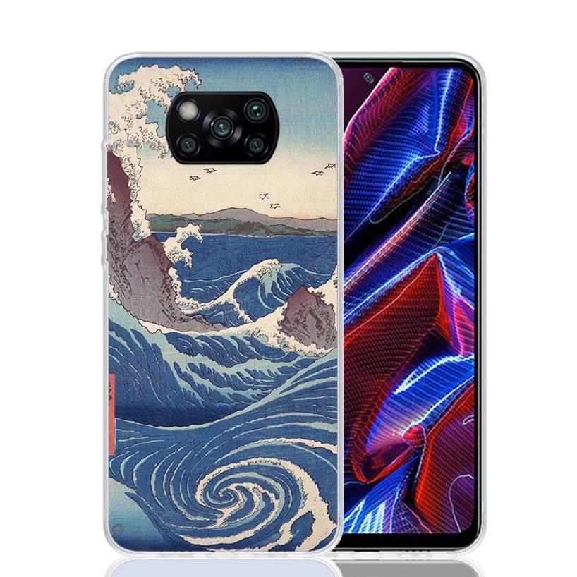 Japanese Pub Wave Anime Arrived Case Phone Cover for Xiaomi Redmi Note 10 9 9S 8 8T 7 5 Pro Mi 12T 11T 10T 9T 12 11 Lite A3 A2 T