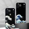 The Great Wave Off K-Kanagawa Phone Case For iPhone 17,16,15,14,13,12,11 Plus,Pro Max,XS,Soft Silicone Black Cover
