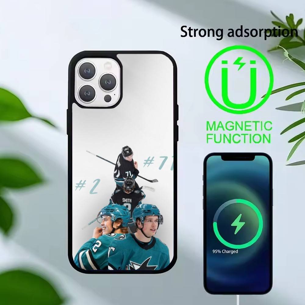 Hockey Mitch Marner Phone Case For iPhone17,16,15,14,13 Plus,Pro Max Magnetic For Magsafe Wireless Charging