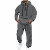 Set da 2 pezzi da uomo: Felpa alla moda e Pantaloni jogger cargo per outfit casual streetwear