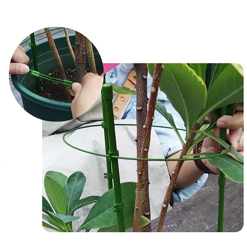 45/60cm garden plant climbing bracket anti-rust plant support cage support ring plant pile potted flower plant cage trellis pile