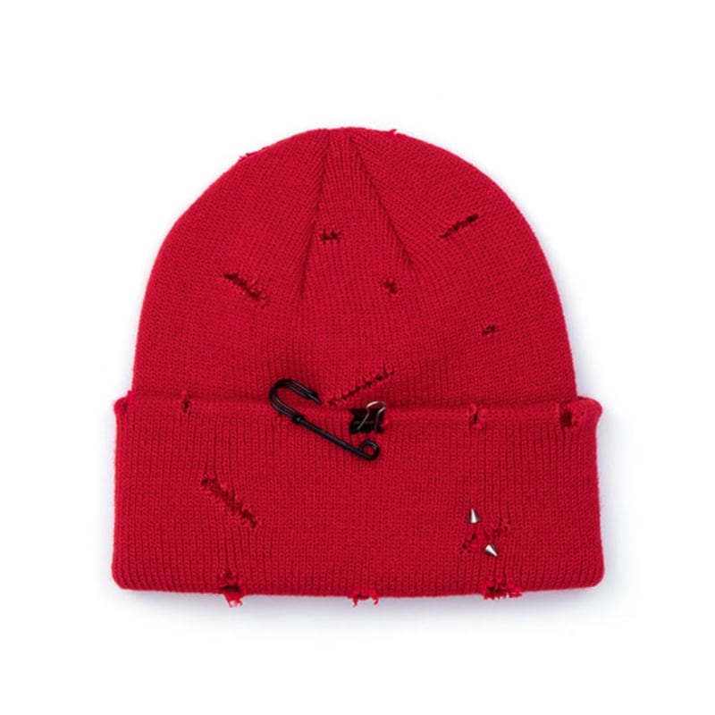 BLACKBLOND BBD Ripped Piercing Custom Czapka (Czerwony)