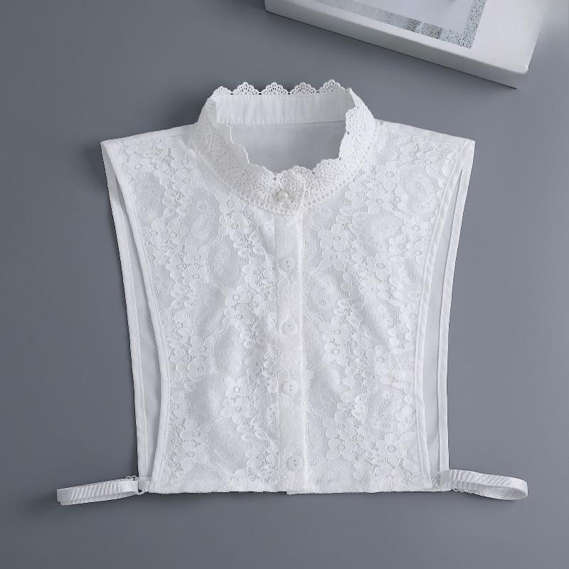 Korean Lace Stand Fake Collar for Women Shirt Detachable Collar Accessories Vintage Ladies False Blouse Collar