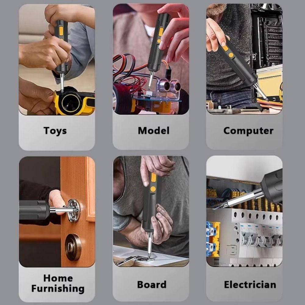 Lithium Battery Cordless Electric Screwdriver Electric Drill Driver  Home Repair Tools