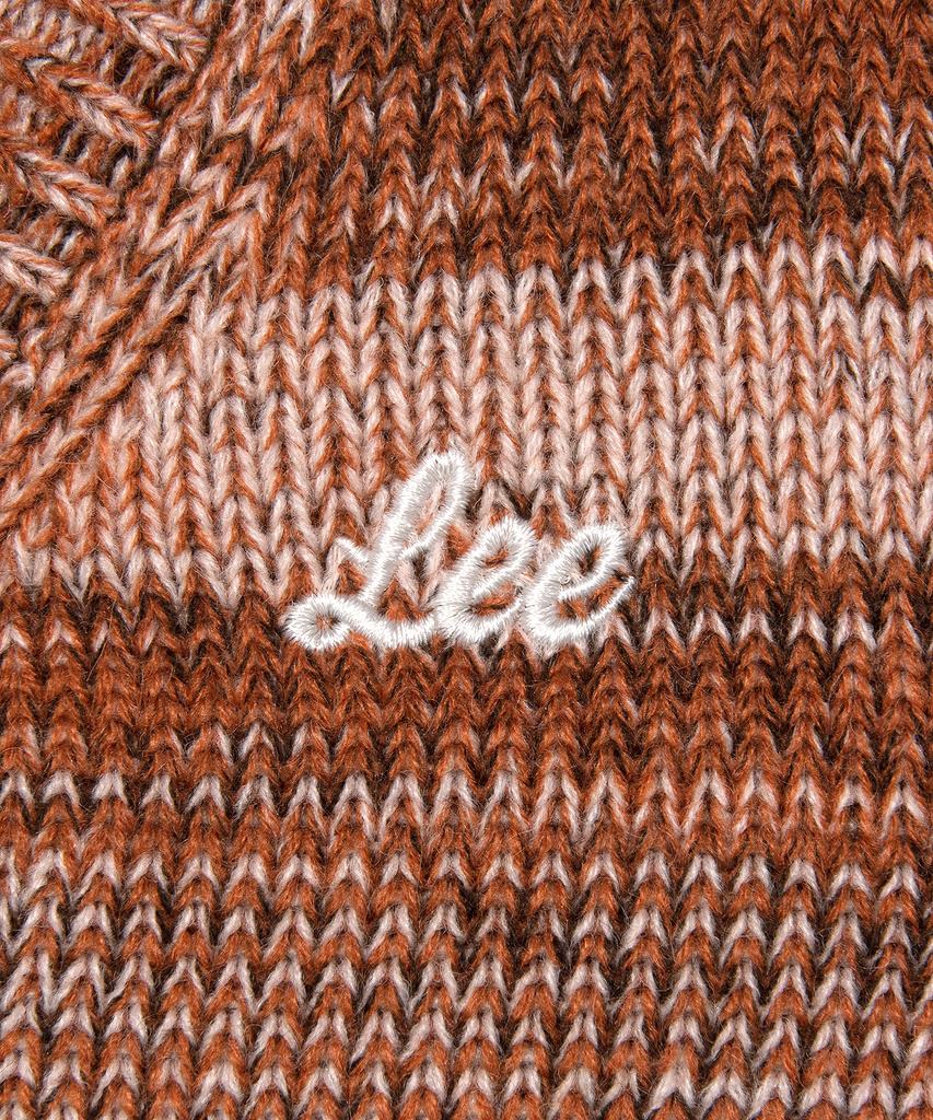 LEE Women'S Wool V-Neck Mix Knit Brown