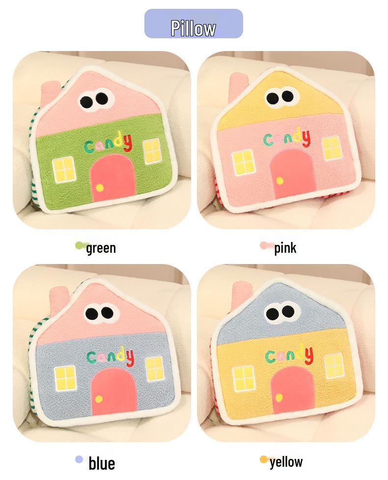 Nordic Style House-Shaped Pillow: Soft, Comfortable Home Cushion for Kids' Room, Headboard Backrest, or Photo Prop.