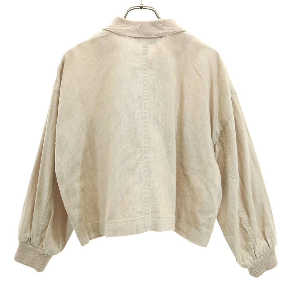 Miss Chloe Made In Japan Linen Blend Short Length Blouson 40 Beige Jacket Women Used