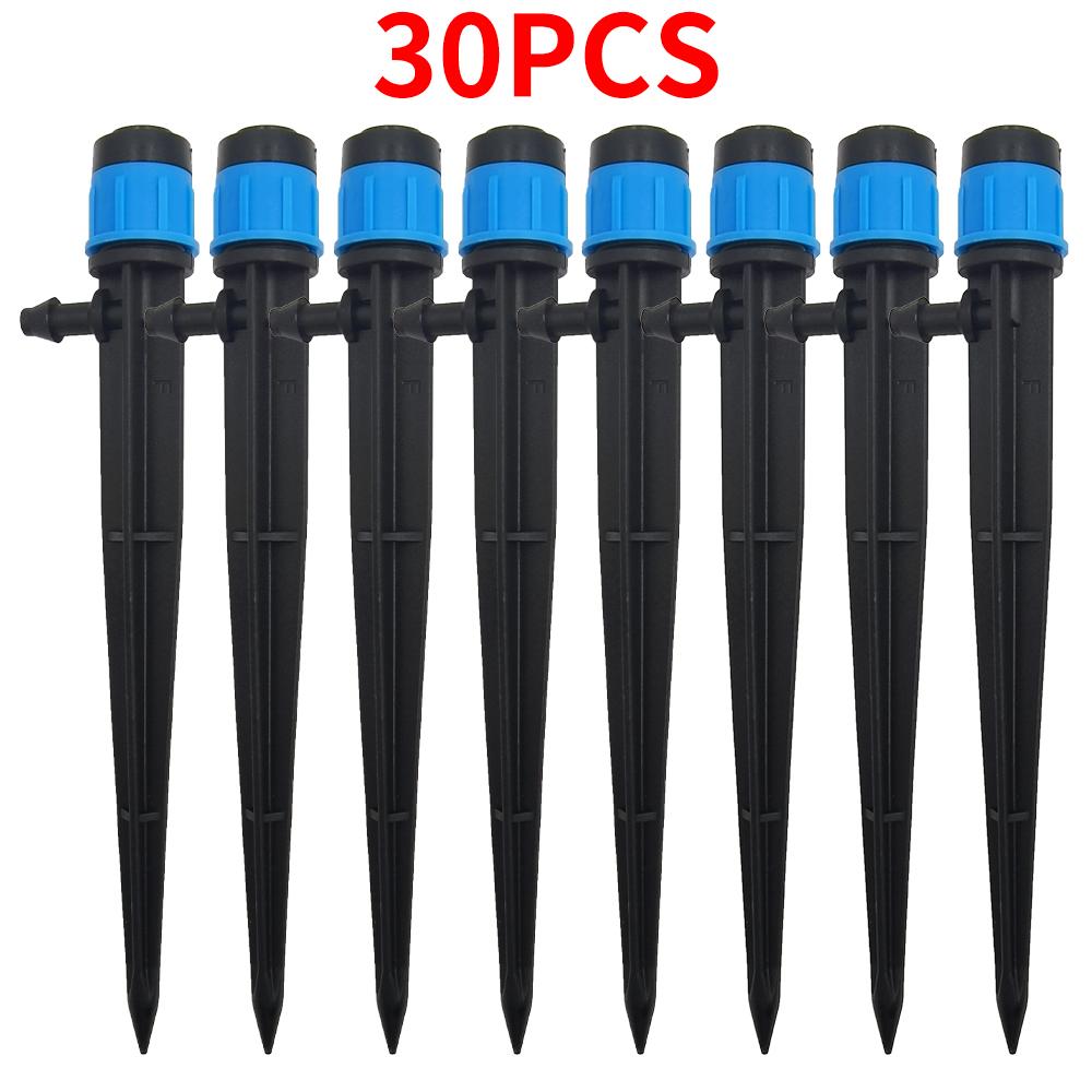 

30 шт. регулируемых насадок-дождевателей на 360° для полива сада и теплицы - соединители для шлангов 4/7 мм и аксессуары