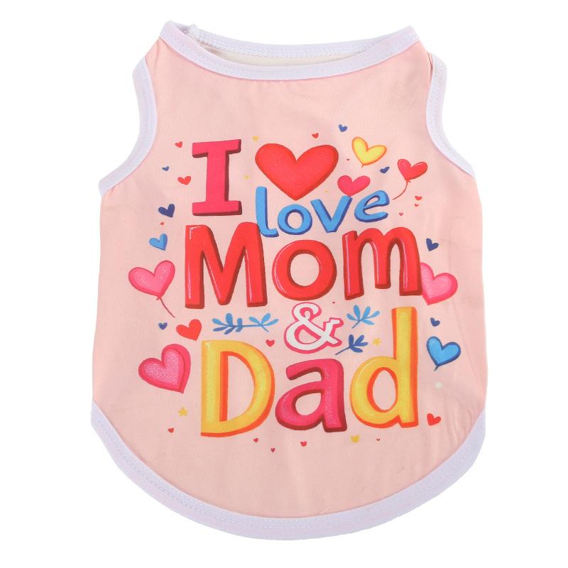

Summer Pet Clothing Cats High Elasticity Tank Top European Style Printed Alphabet Stripes Puppy Vest Cool Shirts XS-suit 0.5-1.5kg