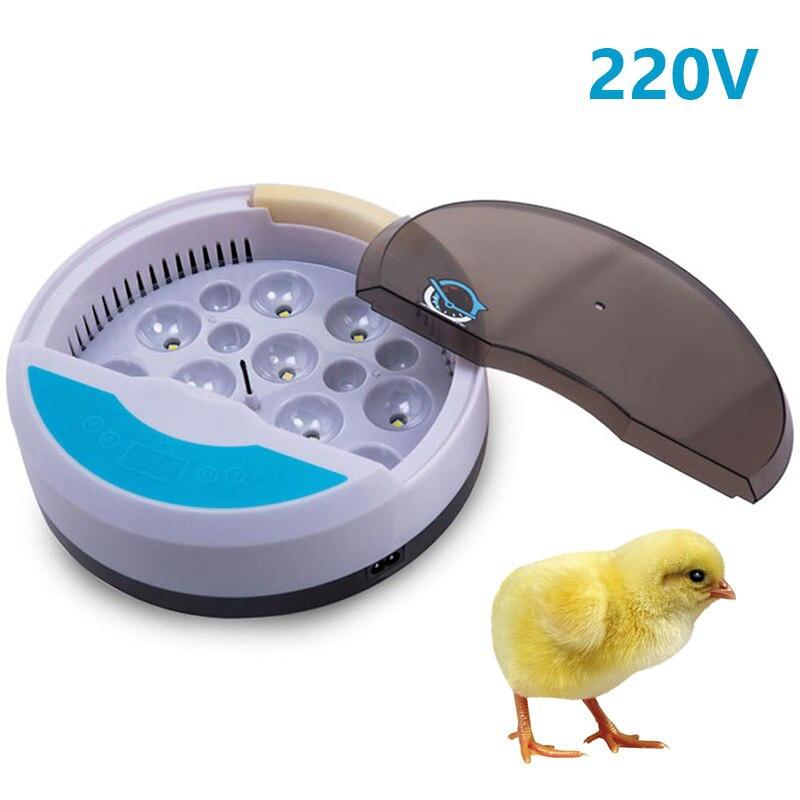 110V/220V Yumurta Kuluçka Makinesi LED Otomatik Civciv Çıkarma Makinesi Sıcaklık Kontrollü Dijital Kuluçka Makinesi 9 Yumurta Mini Civciv Büyütme Makinesi Kanatlı Kuş