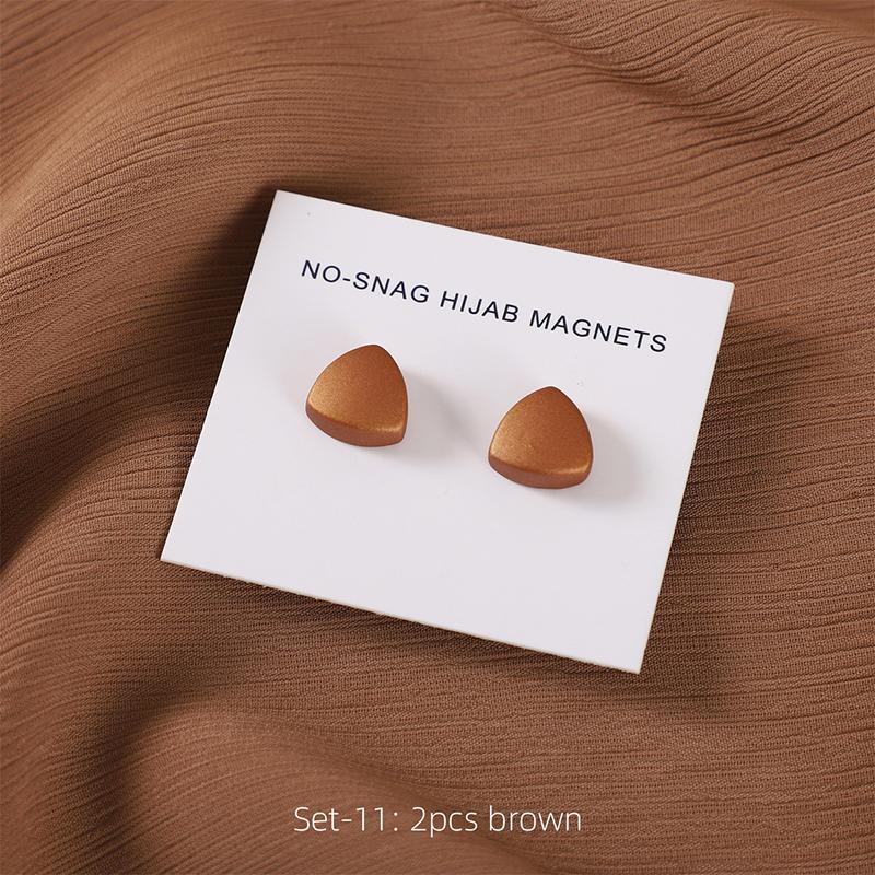 Matte Magnet Hijab Pins for Muslim Headscarf Women Scarf Magnetic Button Shawls Magnetic Brooch Ramadan Islamic Turban Fingdings
