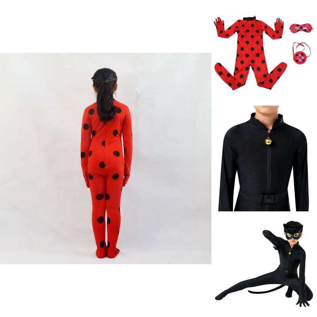 Cute And Stylish Miraculous Ladybug Jumpsuit Outfit Ideal For Cosplay Dress-up And Parties!