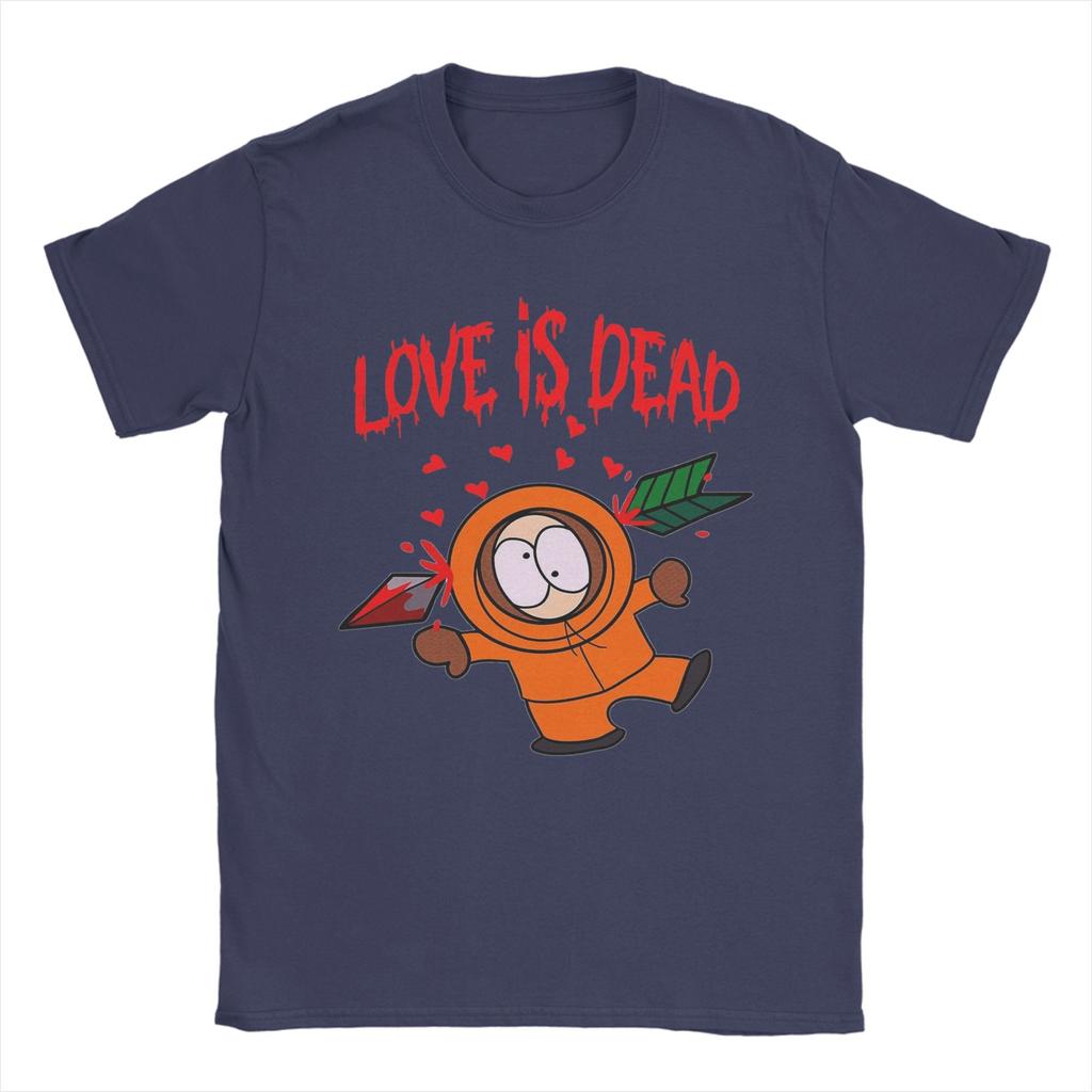 Hipster Love Is Dead Kenny SouthParks TShirts for Unisex Crewneck Cotton T Shirts Short Sleeve Tees Printed Tops