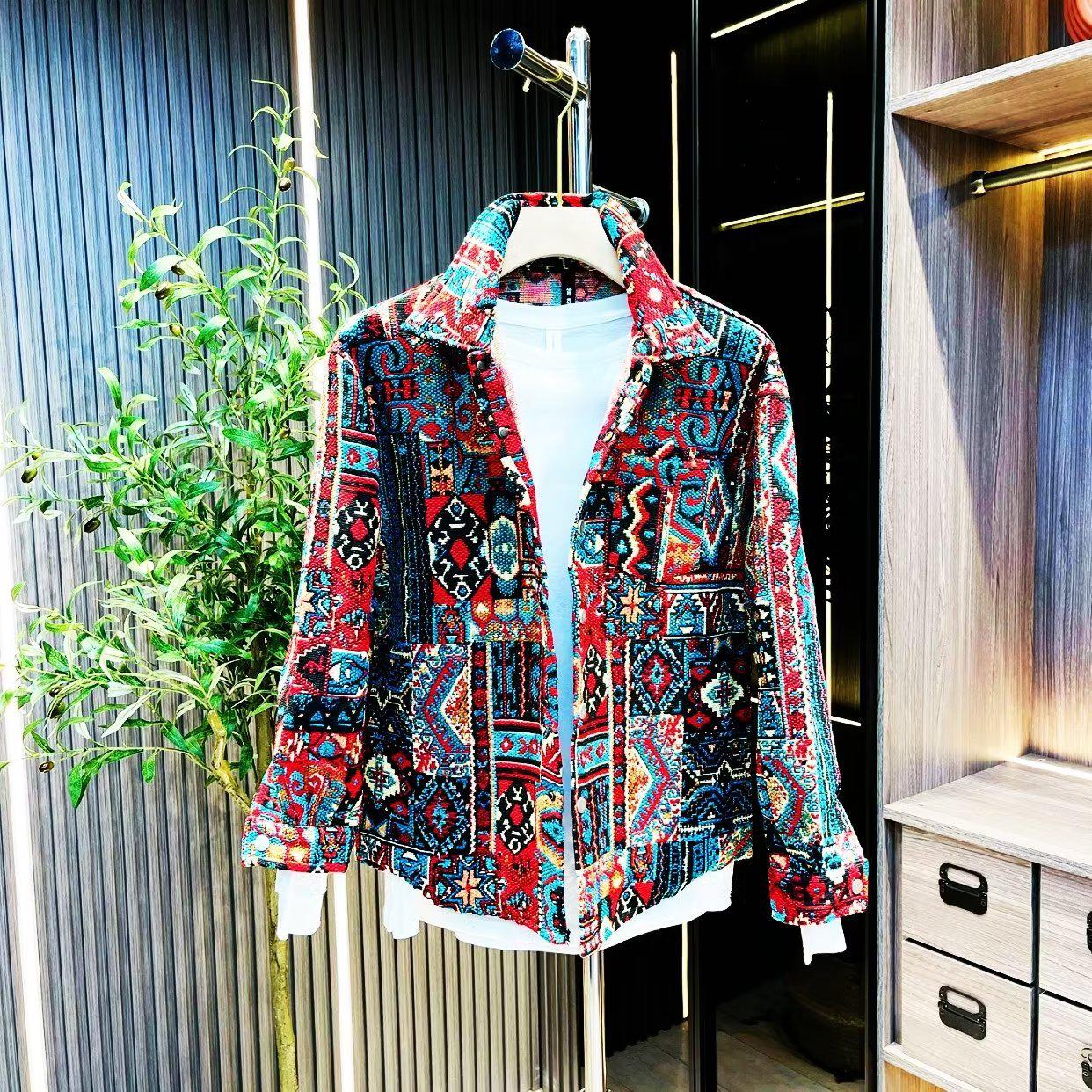 

Мужская весенняя повседневная куртка из корейской жаккардовой ткани Medium