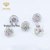 4-8mm Gradient Rose-Cut Two-Tone Soft Core Zircon Millennium Rose
