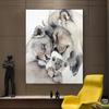 Modern Animal Wall Art Poster Loving Lion Family Canvas Painting Print for Living Room Picture Home Wall Decoration Cuadros No Frame