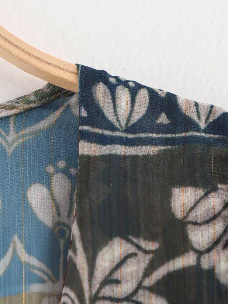 Women's Spring 2025 Metallic Thread Print Mini Dress - European & American Style