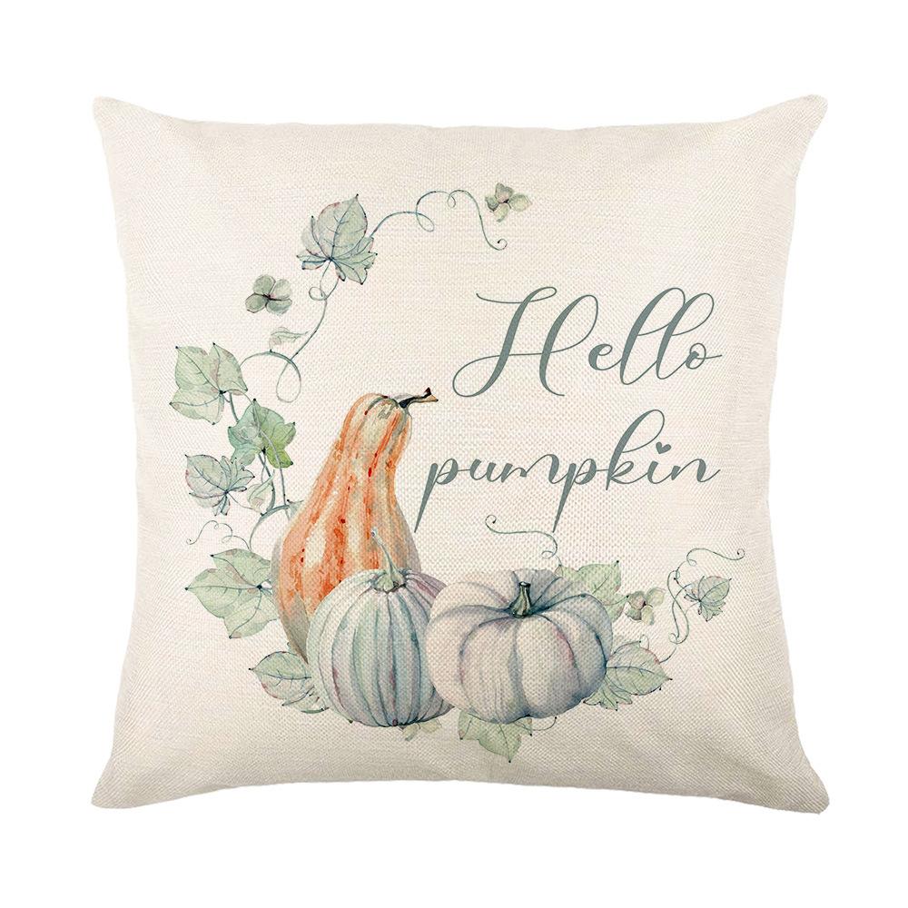 Autumn Pumpkin Pillow Cover Home Sofa Printed Cushion Cover Living Room Pillow Cover