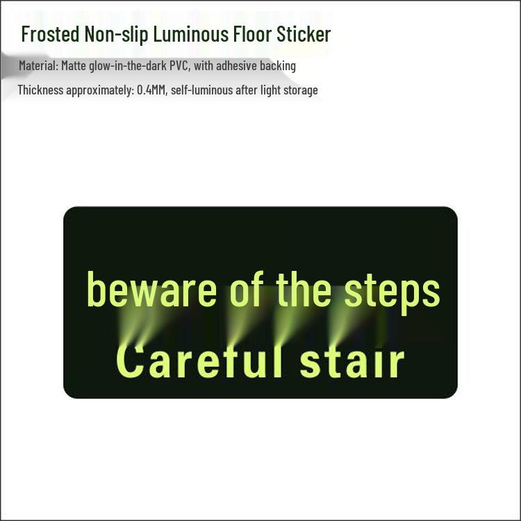 Glow-in-the-Dark Fire Exit Safety Sticker - No Electricity Needed for Stairwell Evacuation