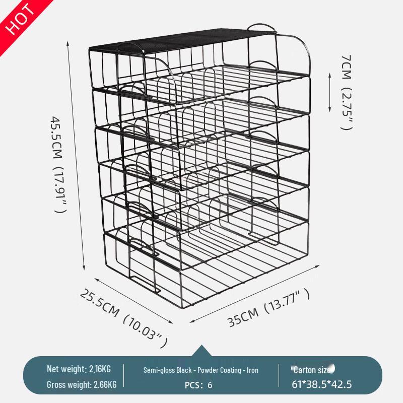 Mi Ling Desktop Multi-tier Metal File Organizer