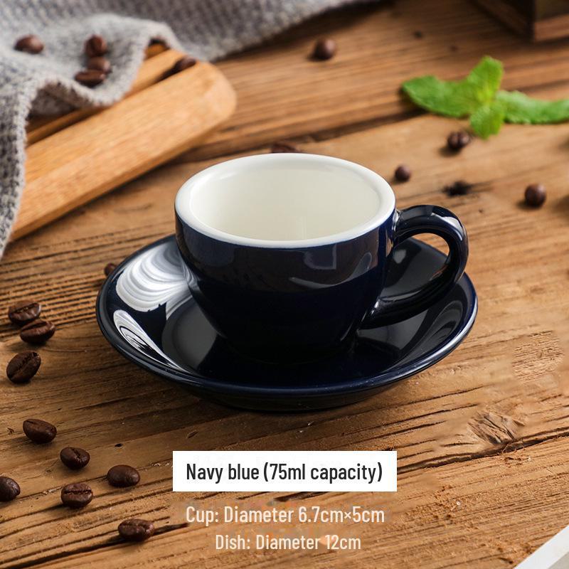 75ml European Style Cappuccino & Espresso Cup and Saucer Set for Afternoon Tea