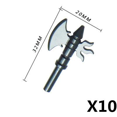 MOC Mattoncini Militari Figura Medievale Soldato Accessori Arma Spada Ascia Coltello Pugnale Martello Giocattolo Mini Mattoncino Regalo R027