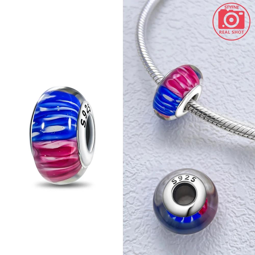 Authentic copper Bracelets Women Diy Gift Murano Jewellery Accessories Charm Bead Charms Bead Charms Flower Blue Star Shape Green Turtle Glass Bead Ch