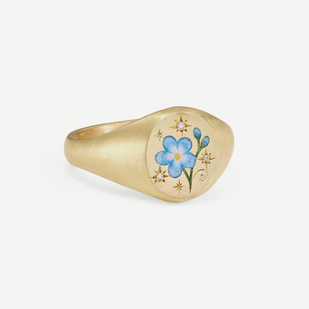 European and American Valentine's Day Lion Mermaid Heart Ring - Stainless Steel with Colorful Vacuum Electroplating
