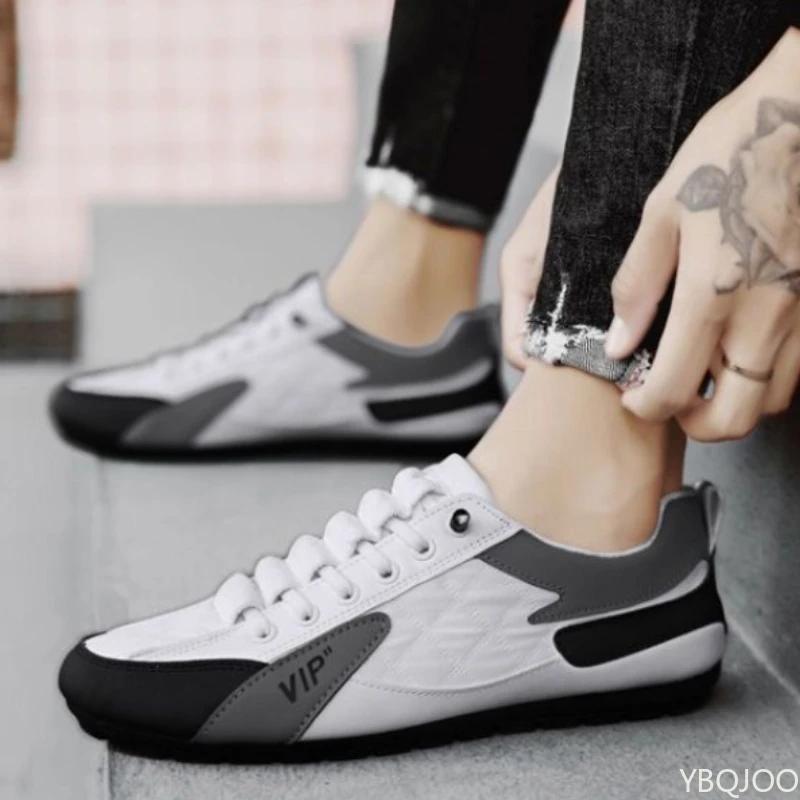 2026 Spring and Autumn Fashion New Versatile Trendy Men's Flat Flat Shoes Anti Slip Breathable One Foot Canvas Men's Shoes