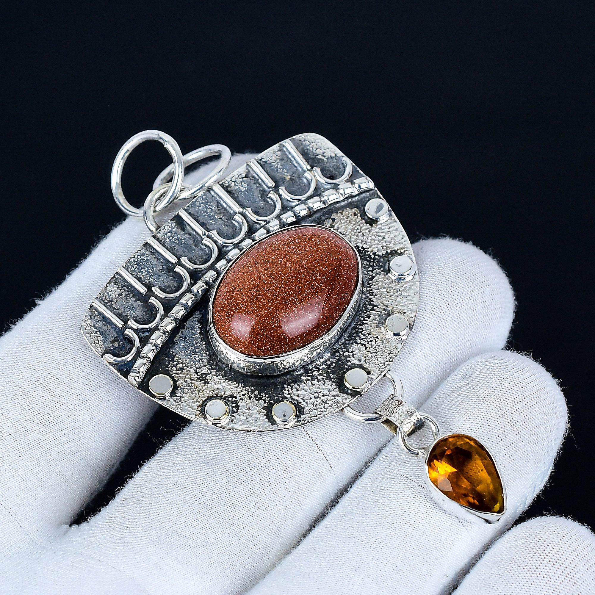 

Orange Sunstone Pendant, 925 Sterling Silver Handmade Jewelry, Smoky Topaz Silver Pendant, Party Wear Jewelry For Women s, Pendant Gift For Mom 7 Cm красный