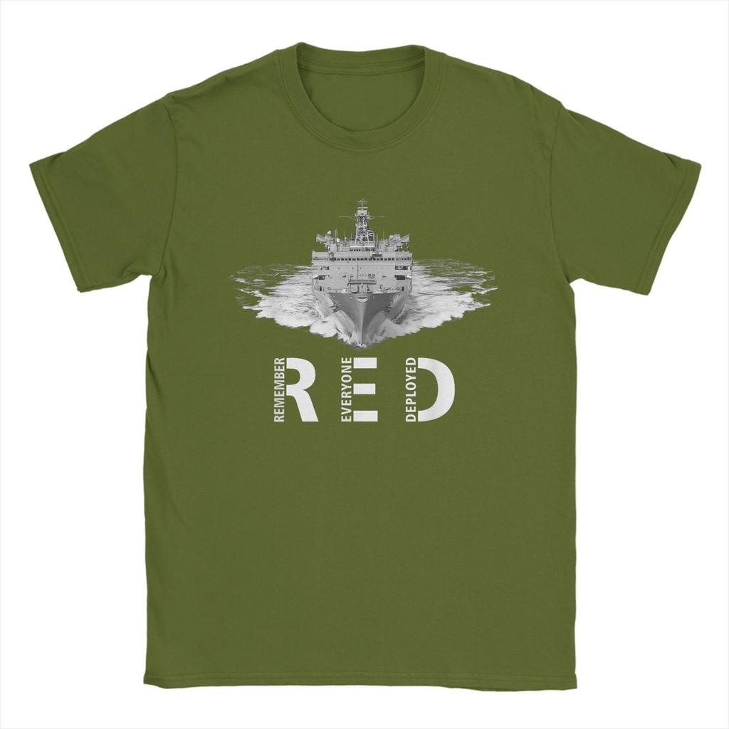 Unisexs TShirt RED Friday Remember That Everyone has Deployed a Military Cotton Tees Short Sleeve T Shirts Round Collar Clothes
