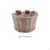 Woven Wicker Basket Vintage Style Front Cycle for Biking Natural Wood S