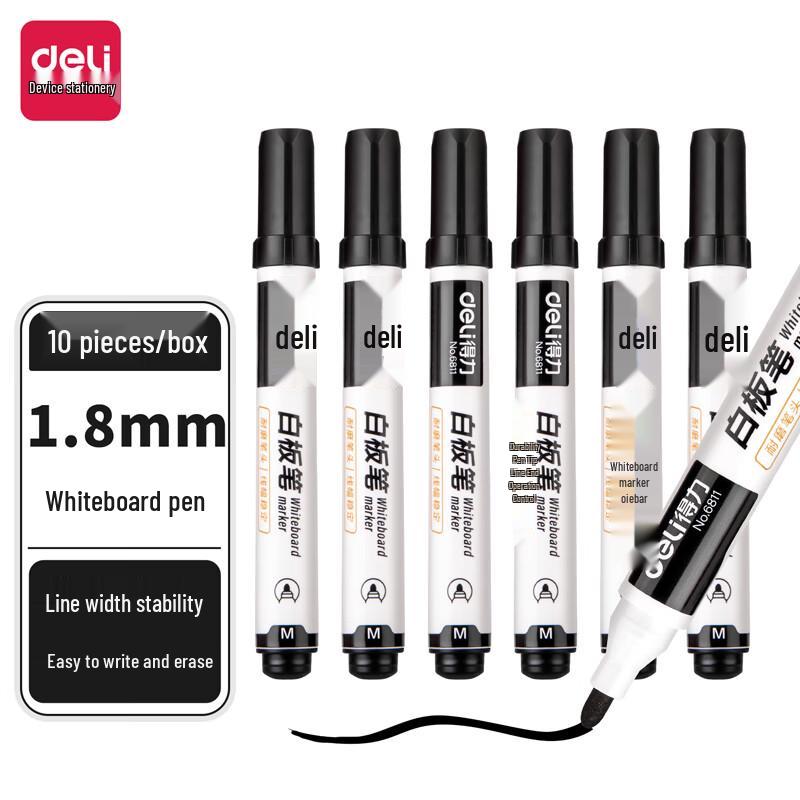 Deli 6811 Whiteboard Markers (10-Pack)