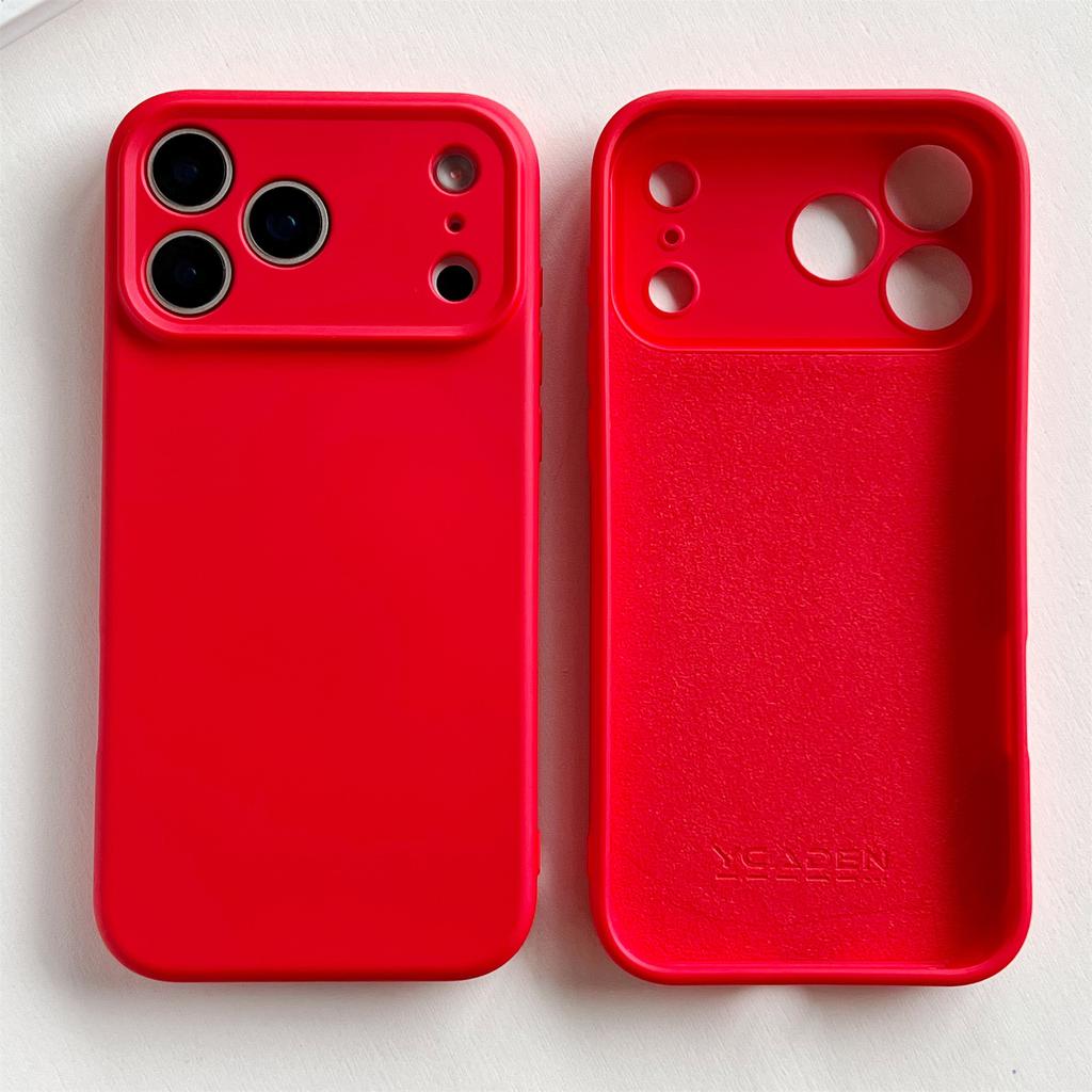 Shockproof Soft Simple Solid Color Phone Case For iPhone 17 16 15 Pro Max 17 Air 16 PLus Resistant Lens Protection TPU Cover